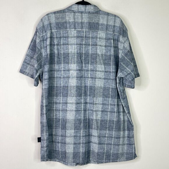 Patagonia 2022 Back Step Hemp Organic Cotton Plaid Shirt Men's Size Large - Picture 2 of 10